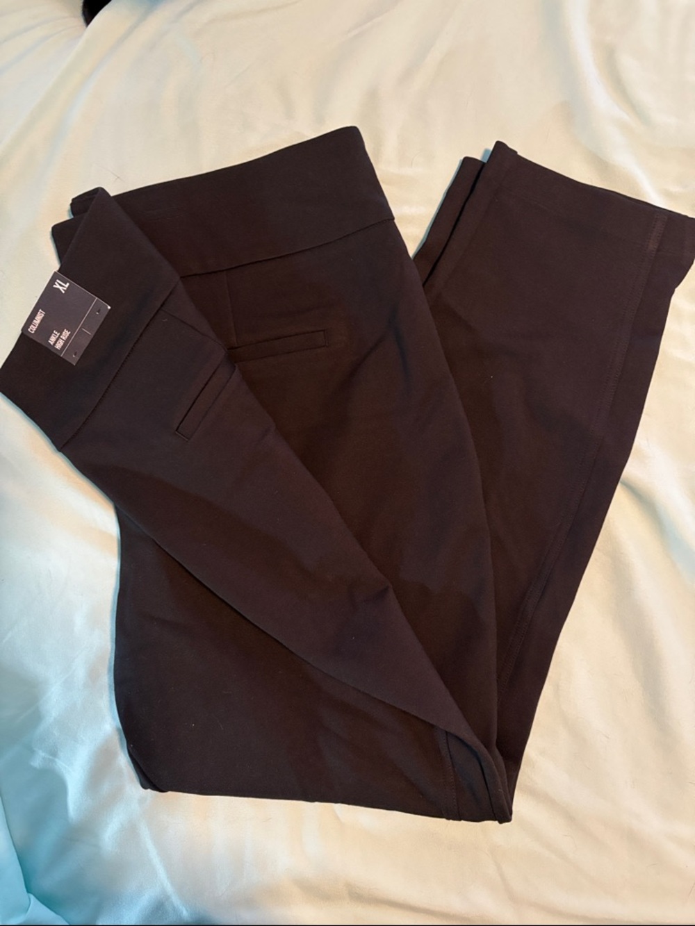 Express Black Women's  columnist ankle high rise XL Straight-Leg Pants new